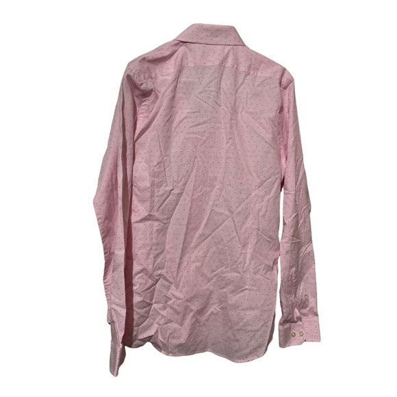 Express Dress Shirt Men's L 16-16 1/2 Pink Striped Extra Slim Point Collar New - Picture 2 of 5